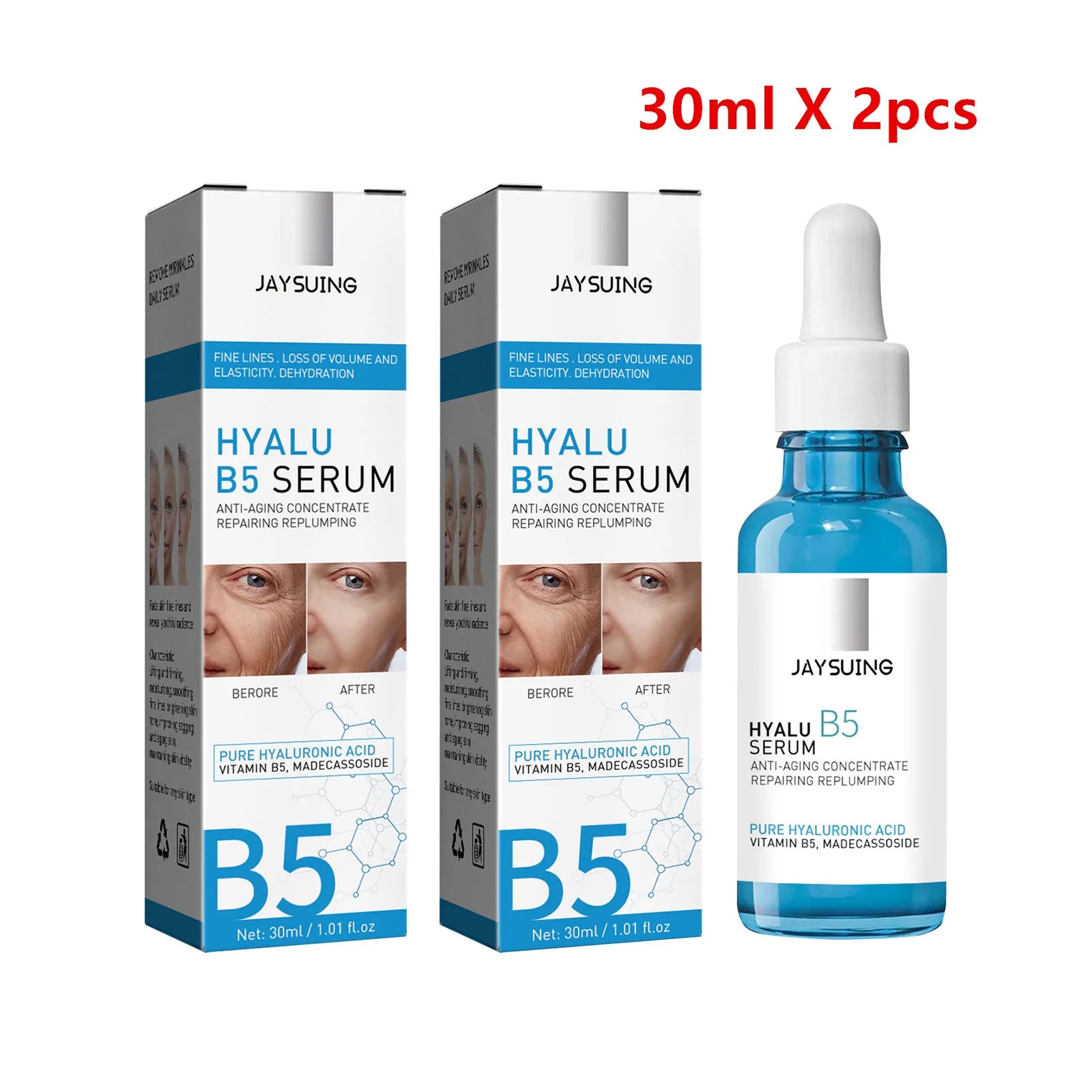 Anti-Aging B5 Hyaluronic Serum with Vitamin B5. Free-shipping available.