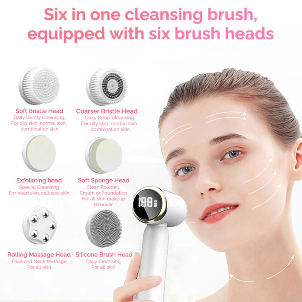 6-in-1 Electric Facial Brush